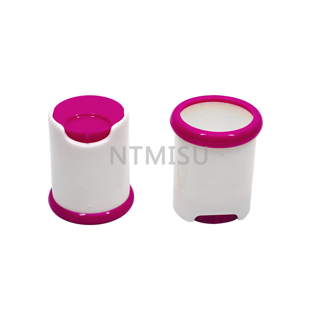 New Design Wholesale 24mm Red and White Press Disc Top Plastic Caps for Bottles