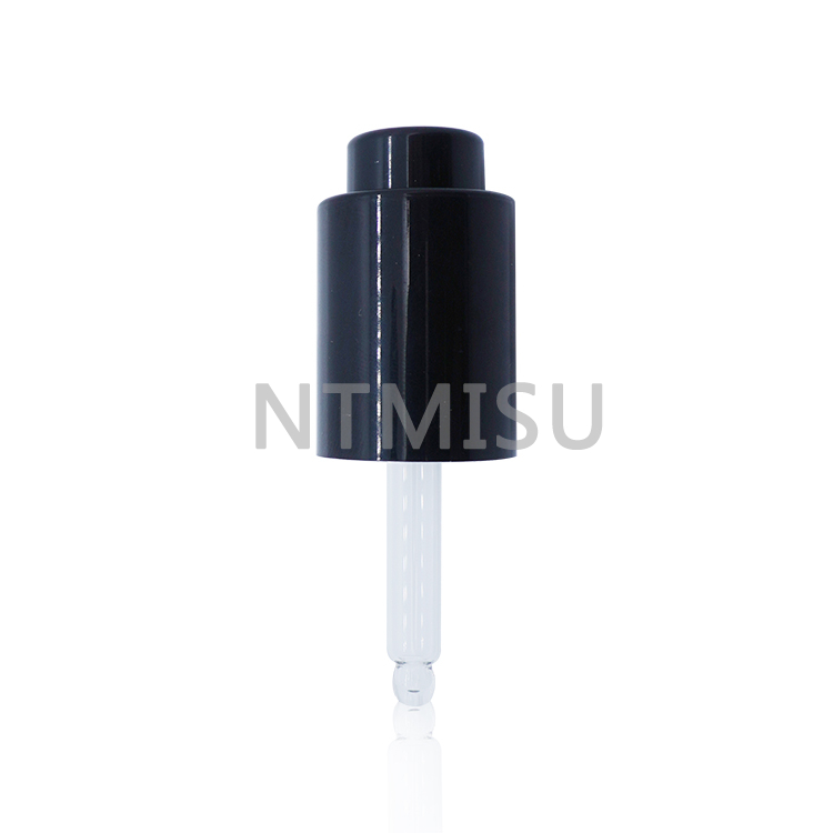 Factory Direct High Quality 18 410 Bright Black Press Dropper For Essential Oil Bottle