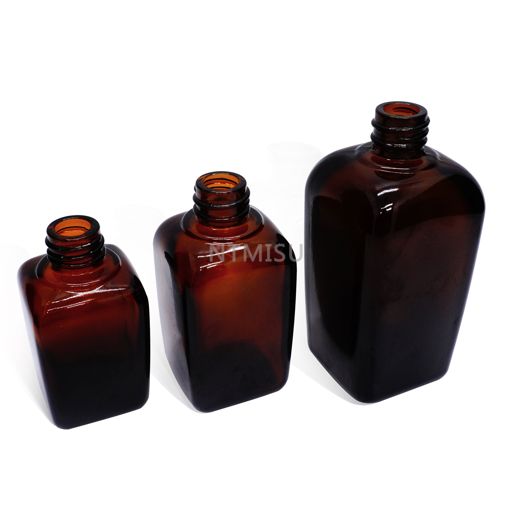 1oz Natural Bamboo Square Glass Dropper Bottle