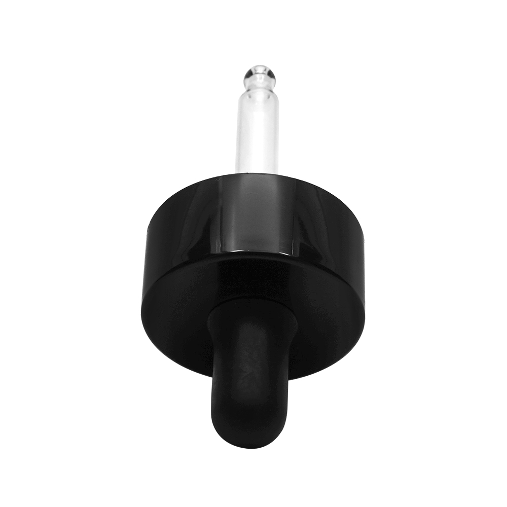 20mm Black Plastic Double Wall Dropper For Glass Bottle
