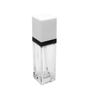 New Product 35ml Cuboid Glass Bottle With Black Cream Pump