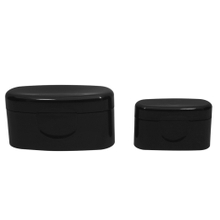 High Quality Black Oval Flip Top Cap for Cosmetic Bottle