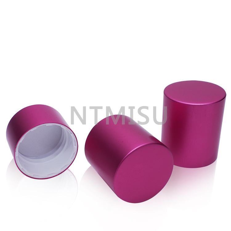 24mm Shiny Rose Red Aluminium Screw Lids