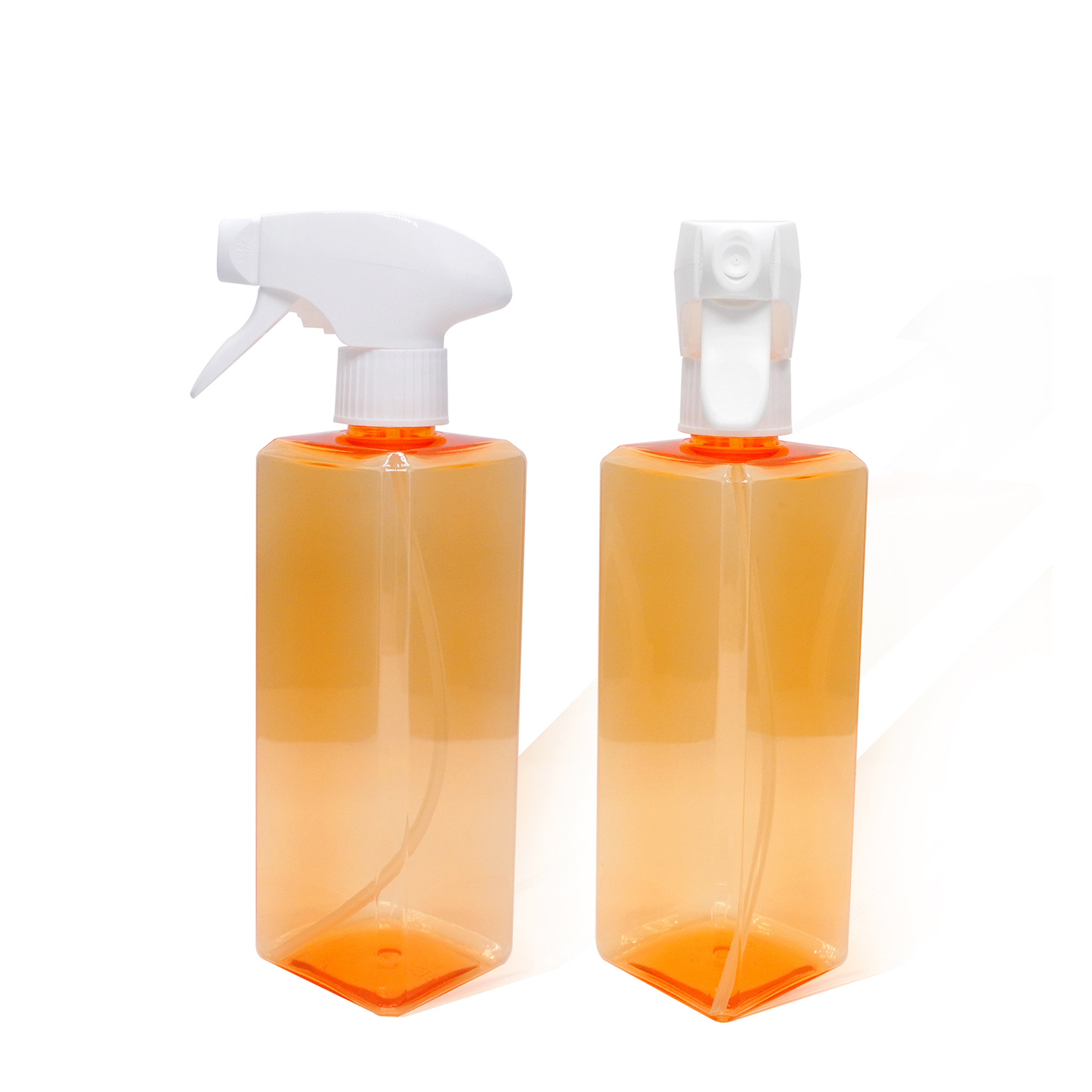1000ml Orange PET Bottle Square Bottle with Sprayer