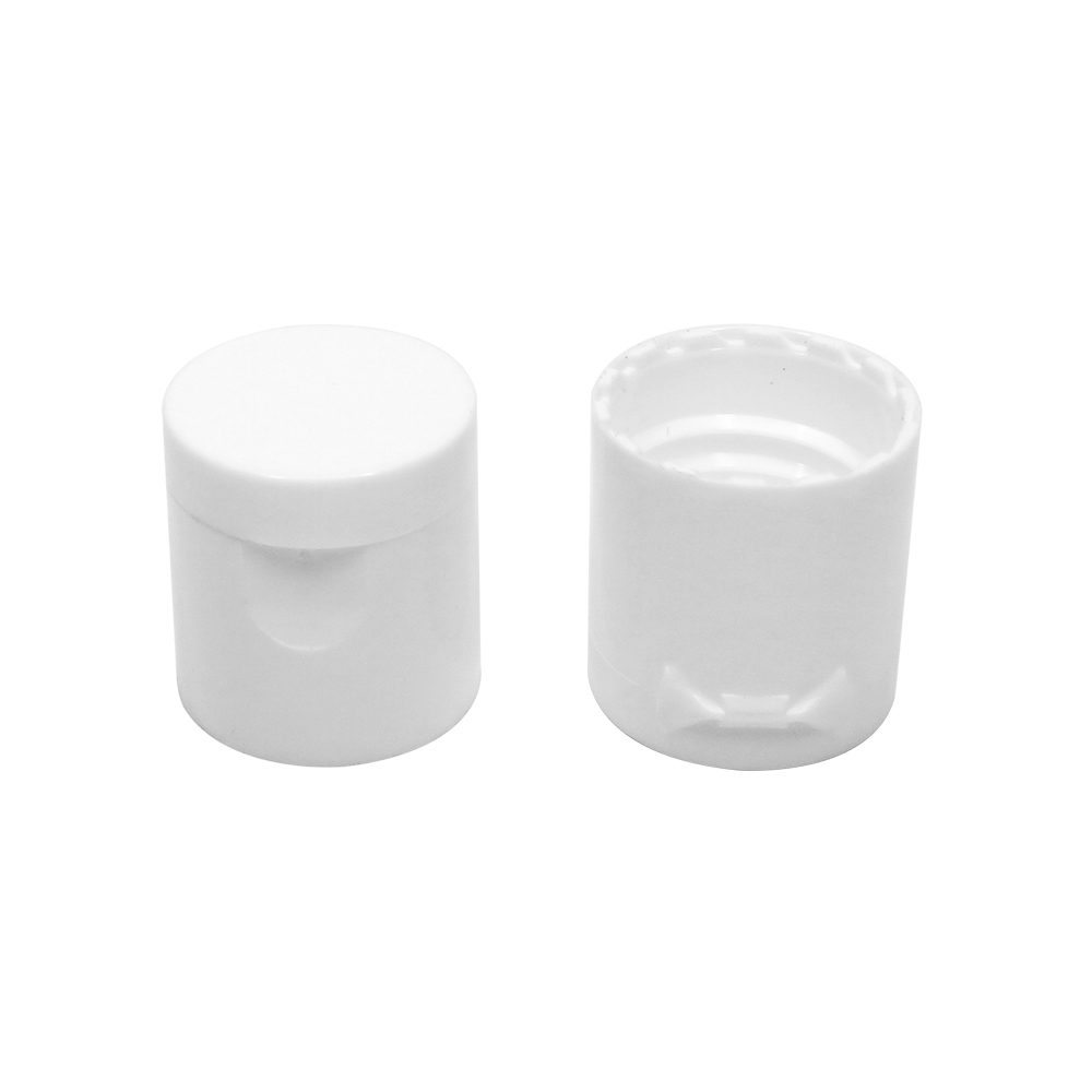 18 410 White Plastic Flip Top Cap for PET Bottle