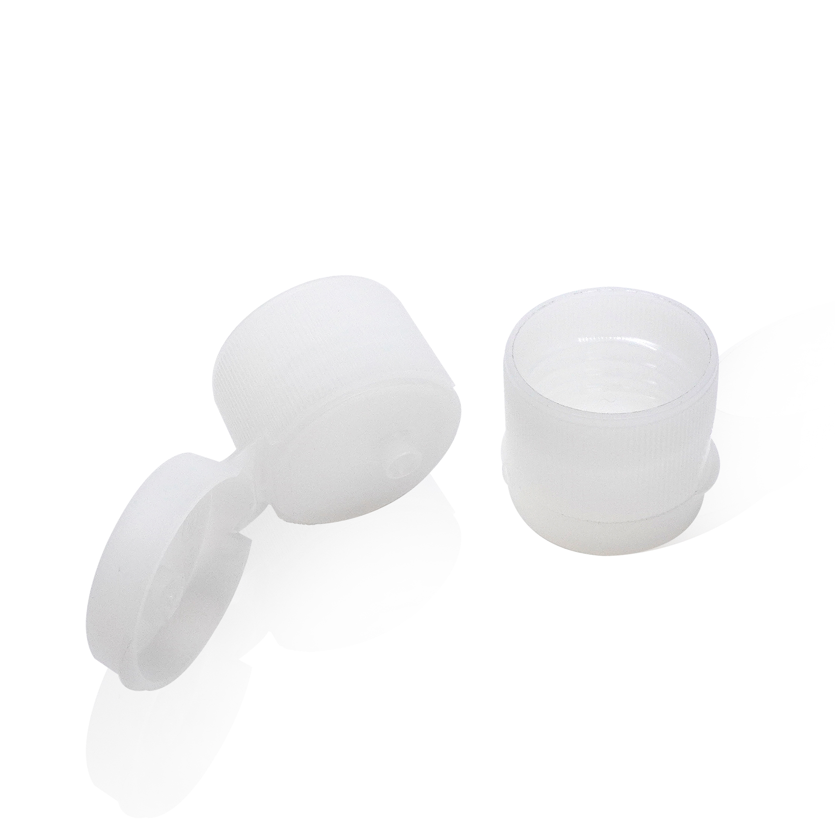 24 410 Transparent Flip Top Cap for Bottle
