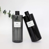 High Quality 500 ml 16.7 oz White Black PET Plastic Bottle Flat Shoulder Bottle for Home Cleaning