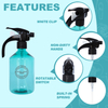 Reusable Durable 28/410 Plastic Trigger Sprayer, Single Hand Press, Ribbed Closure, Eco-Friendly Refillable for Home Chemical Bottles