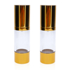 30ml Aluminium Transparent Gold Vacuum Bottle Dispenser Pump Bottle