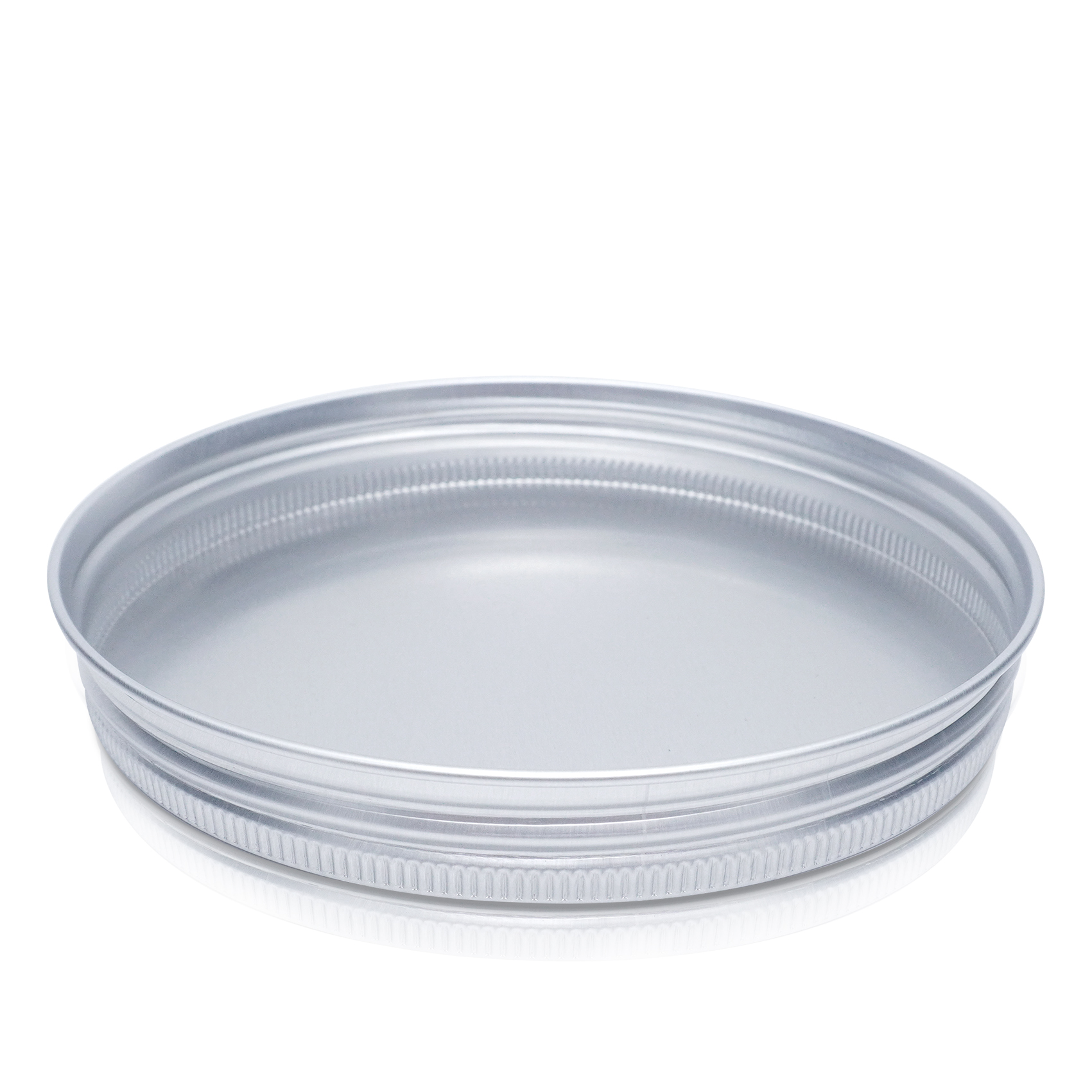 124mm Shiny Silver Aluminum Cap