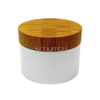 250g Plastic Double Wall Cream Jar with Bamboo Lids for Skin Care