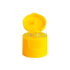 Yellow Plastic Flip Top Cap for Cosmetic Bottle