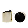 24/410 Multiple Specifications Black Disc Top Cap with Electrochemical Aluminum Light Golden Closure
