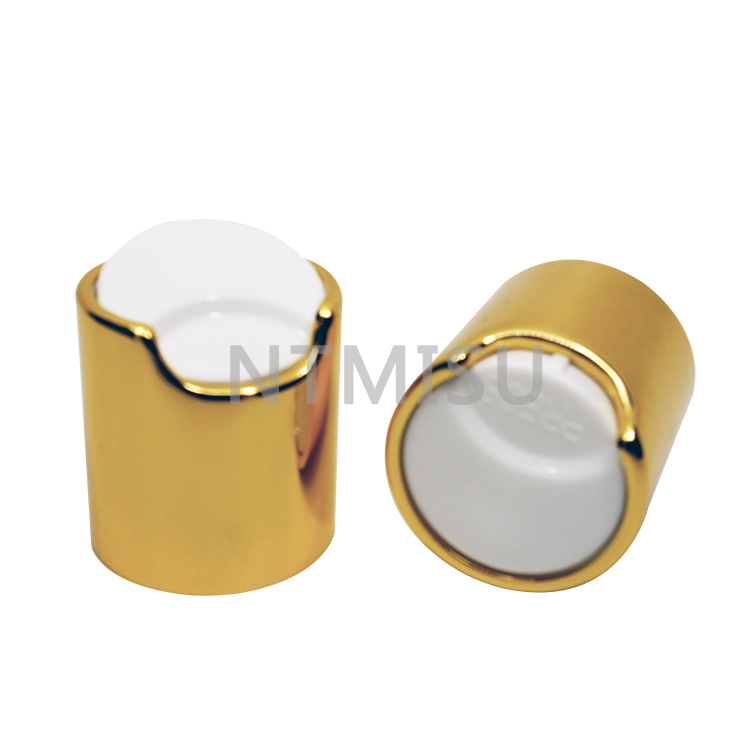 20/410 High Quality White Disc Top Cap with Electrochemical Aluminum Shining Golden Closure