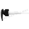 32 410 Black Ribbed Plastic Dispenser Pump for Shampoo Bottle
