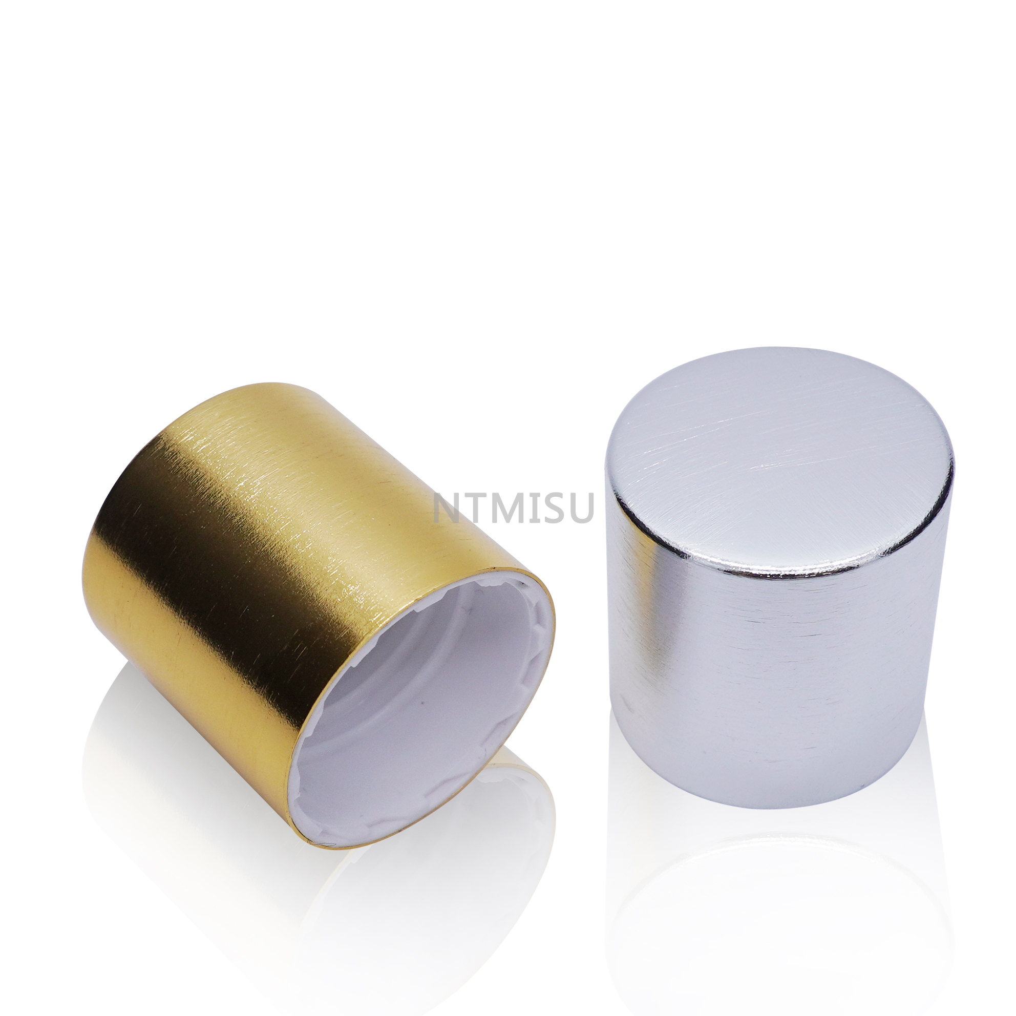 Metal Drawing Process 20 410 Aluminum Screw Cap for Cosmetic Packaging Bottles