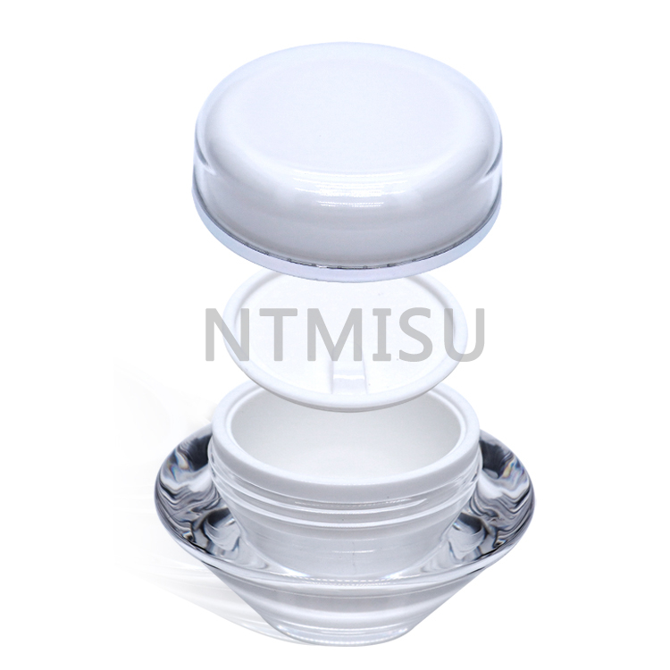 Acrylic 0.5oz 1oz Angular Shape Cream Jar