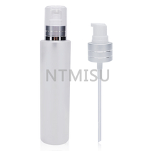 24 410 silver aluminum cream pump treatment pump with bright silver line