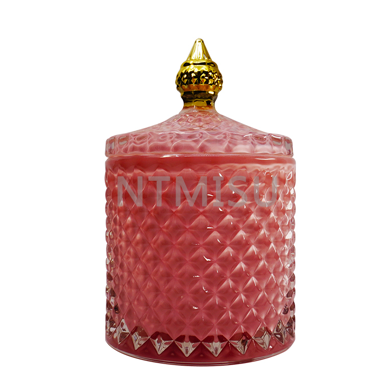 Luxury Nordic Style Colorful Glass Storage Jar Handmade Aromatherapy Bottle
