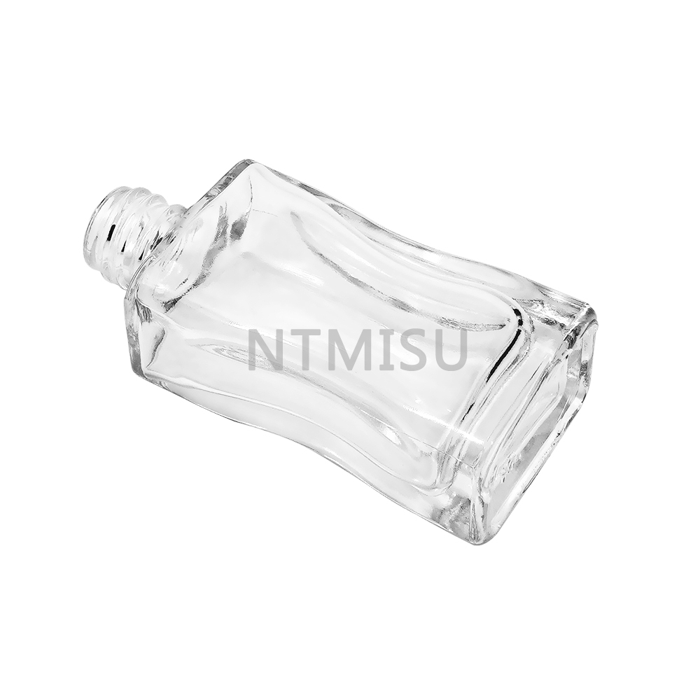 Wholesale 25ml Transparent Square Glass Bottle