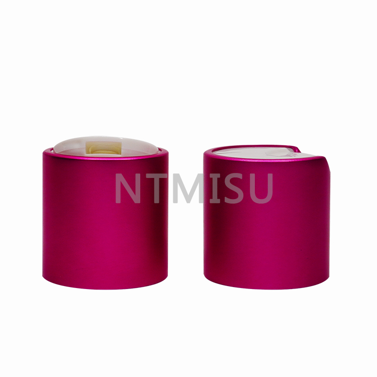 24 410 Rose Red Aluminum Disc Top Cap Screw Bottle Cap