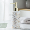 300ml Porcelain Hand Sanitizer Gold Marble Shampoo Shower Gel Bottle with Lotion Pump