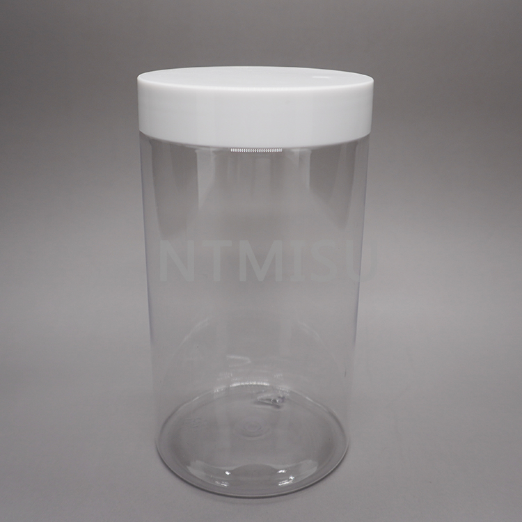 Food Grade Plastic 400ml Sealed Clear PET Plastic Cookie Jar