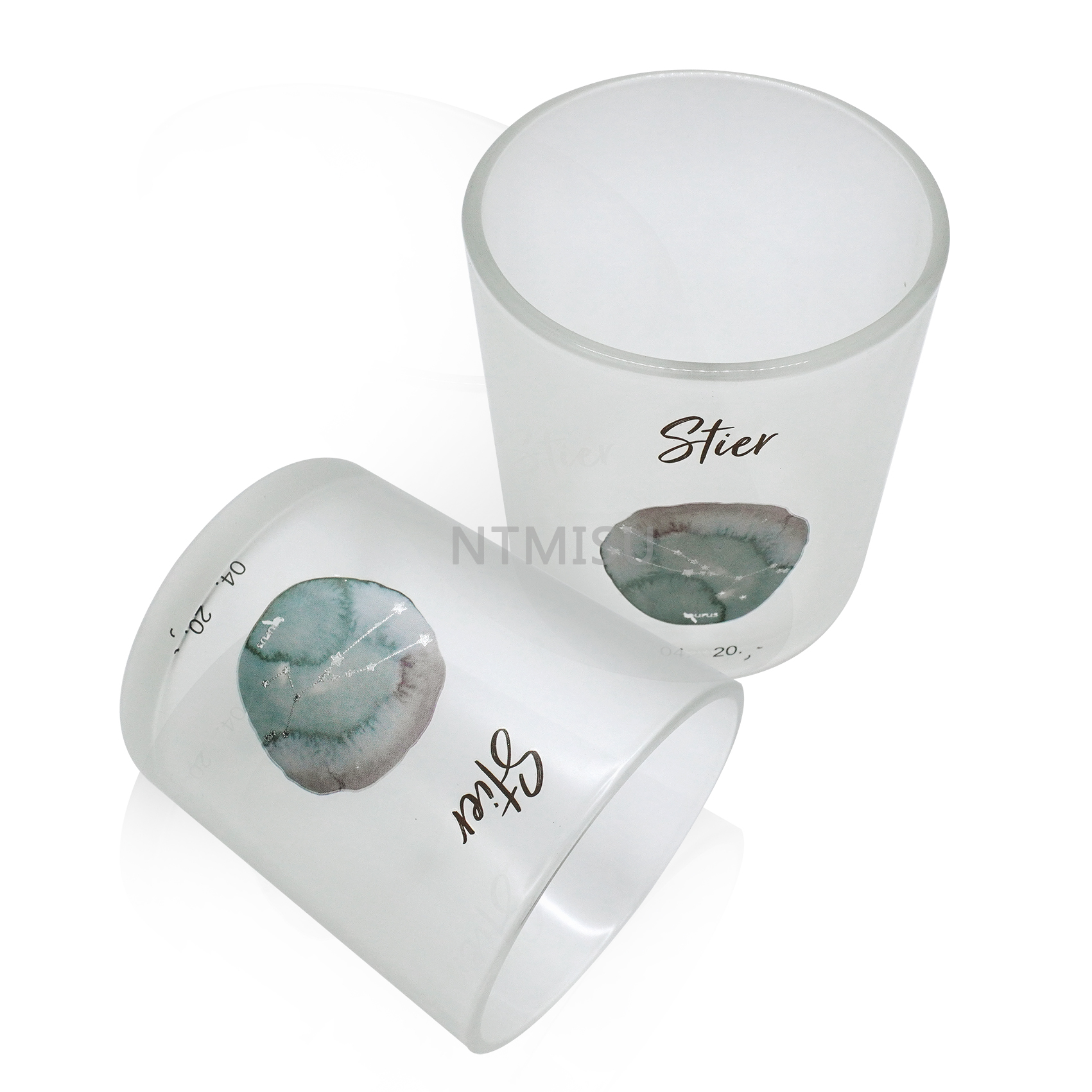 Frosted Clear Candle Cup Home Decoration
