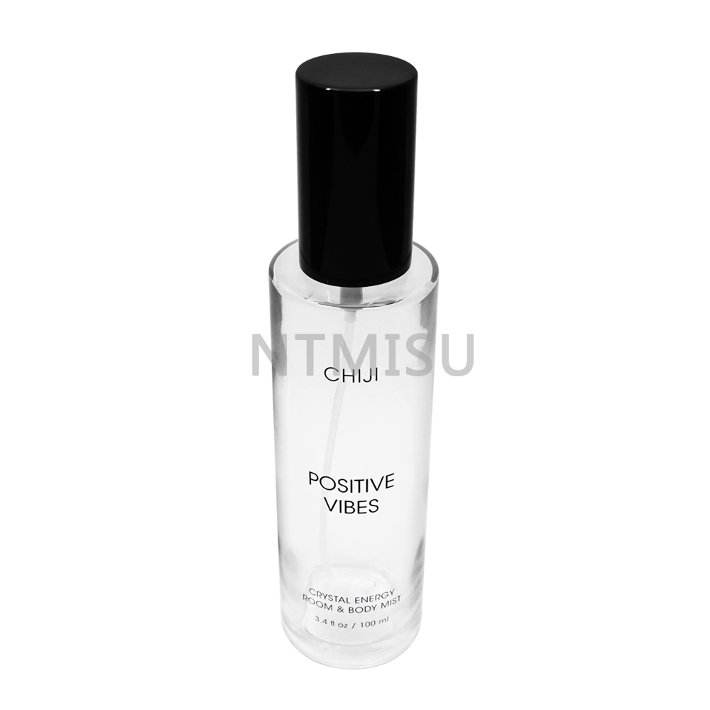 100ml perfume glass bottle and sprayer with screen printing