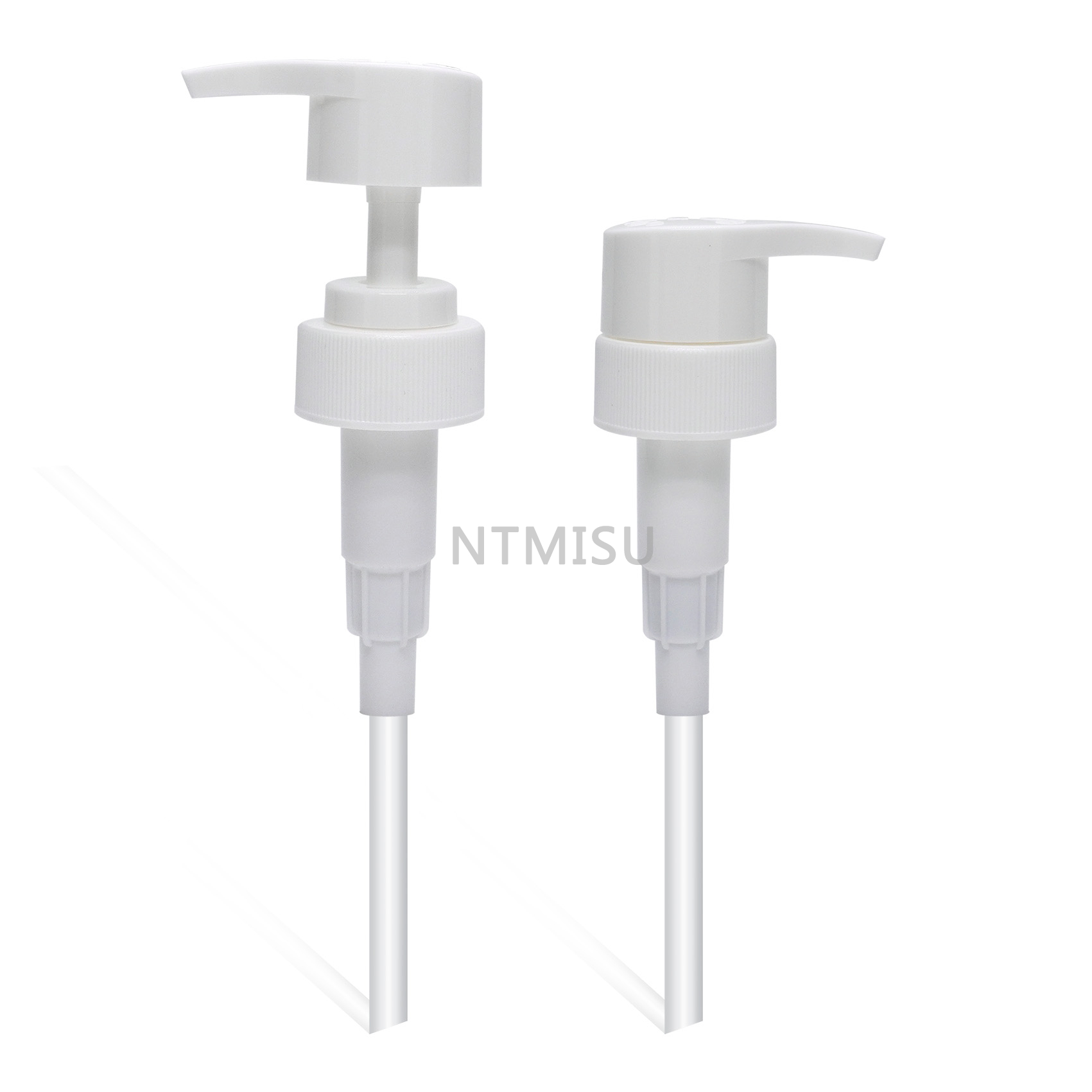 32 410 White Ribbed Plastic Lotion Pump