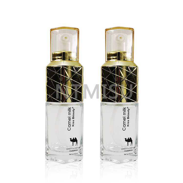 Good Price 60ml Diamond Pattern Shining Golden Essence Bottle Sets