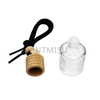 8ml Empty Hanging Car Perfume Glass Bottle with Wood Cap