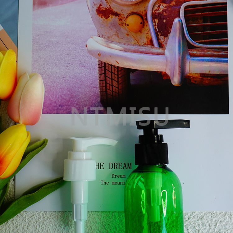 24 410 Straight Nozzle Black Shampoo Screw Dispenser Lotion Pump