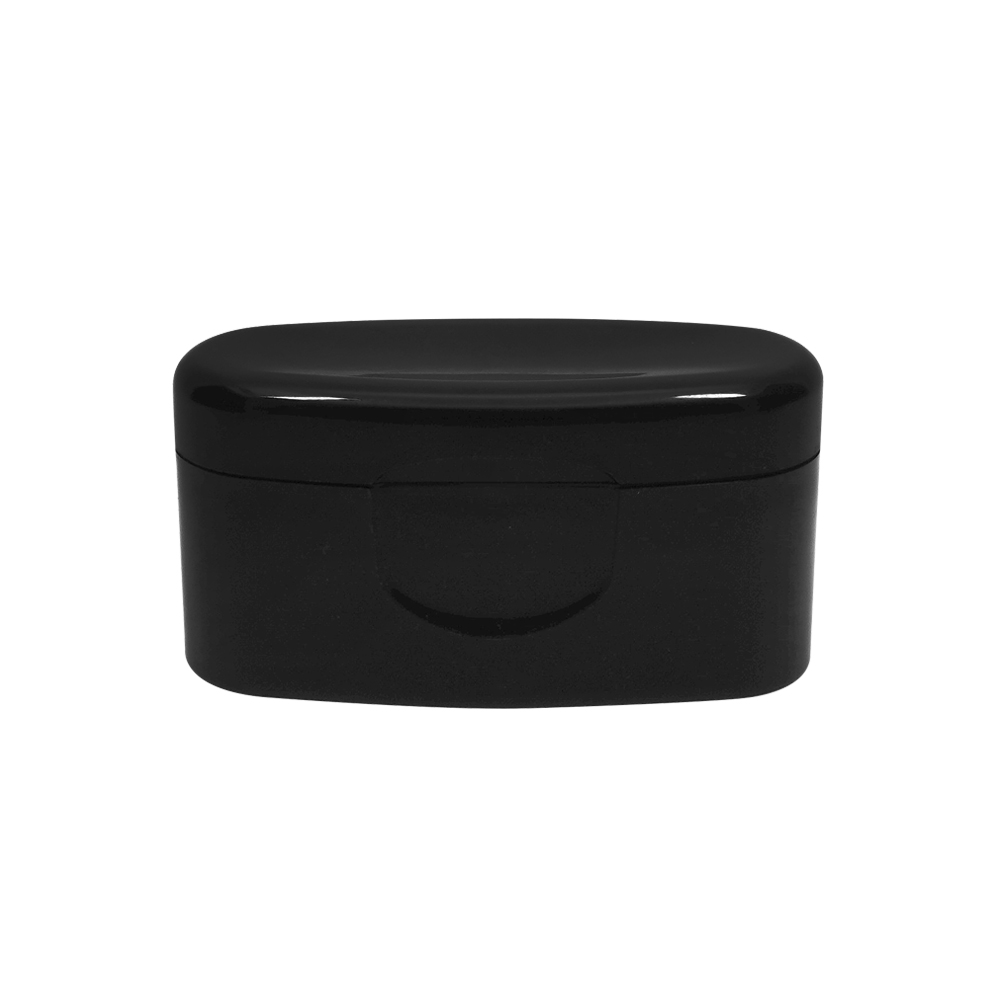 High Quality Black Oval Flip Top Cap for Cosmetic Bottle