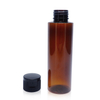 100ml Amber Cylinder Bottle with Black Flip Top Cap