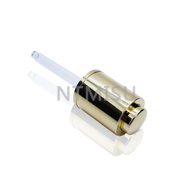 20 410 Shiny Gold Aluminum Press Type Dropper Glass Essential Oil Bottle Dropper