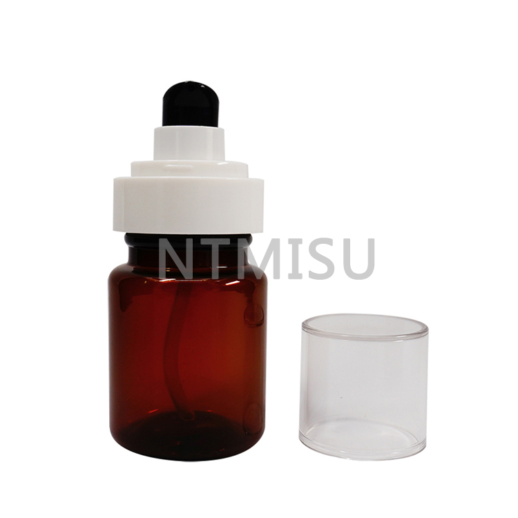 Amber Plastic Lotion Travelling Bottle