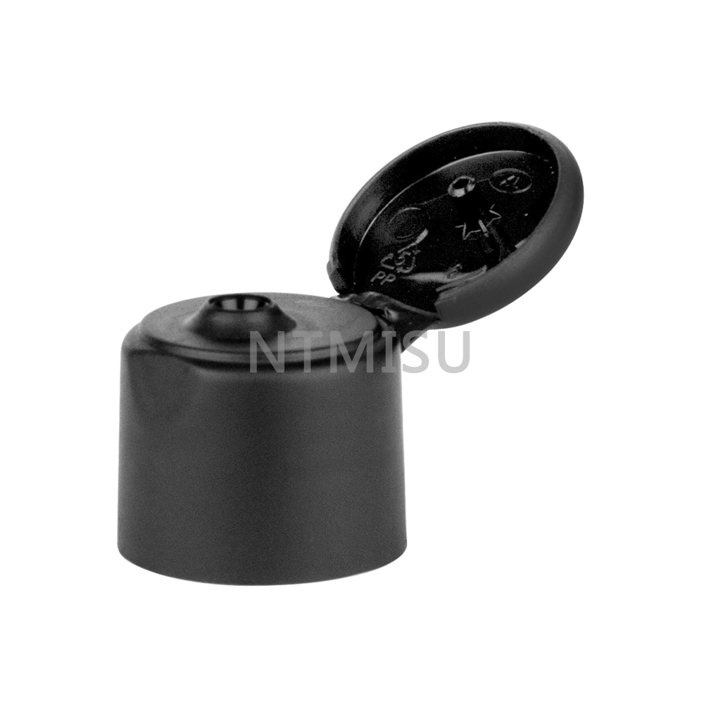 20 410 Matte Black Plastic Round Screw Flip Top Cap