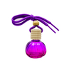15ml Hanging Car Purple Glass Perfume Bottle with Wooden Cap