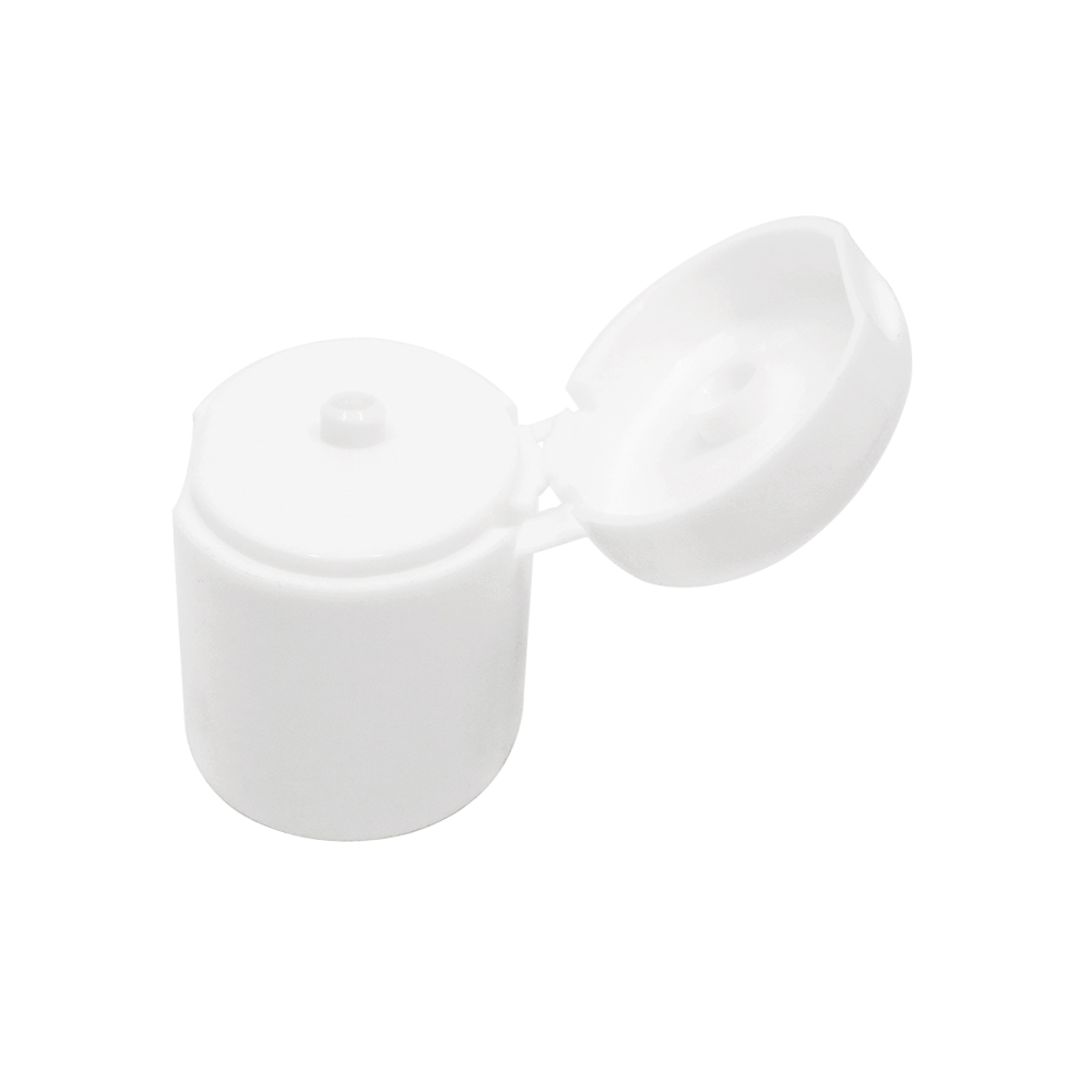 14mm Plastic Double Wall White Flip Top Cap