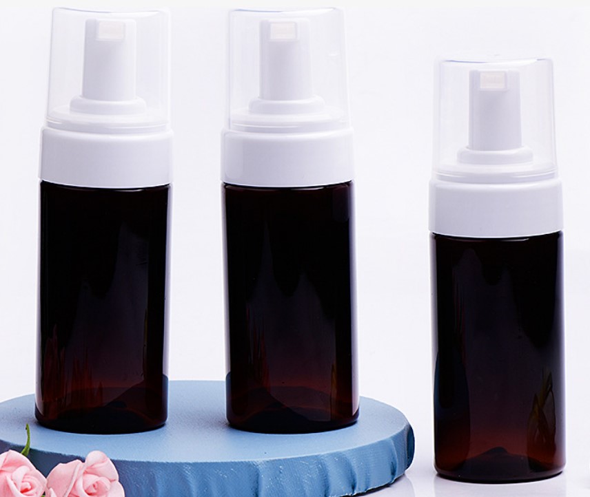 Free Sample 100mL Amber Plastic Foam Pump Bottle Wholesale Price