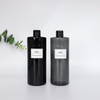 High Quality 500 ml 16.7 oz White Black PET Plastic Bottle Flat Shoulder Bottle for Home Cleaning