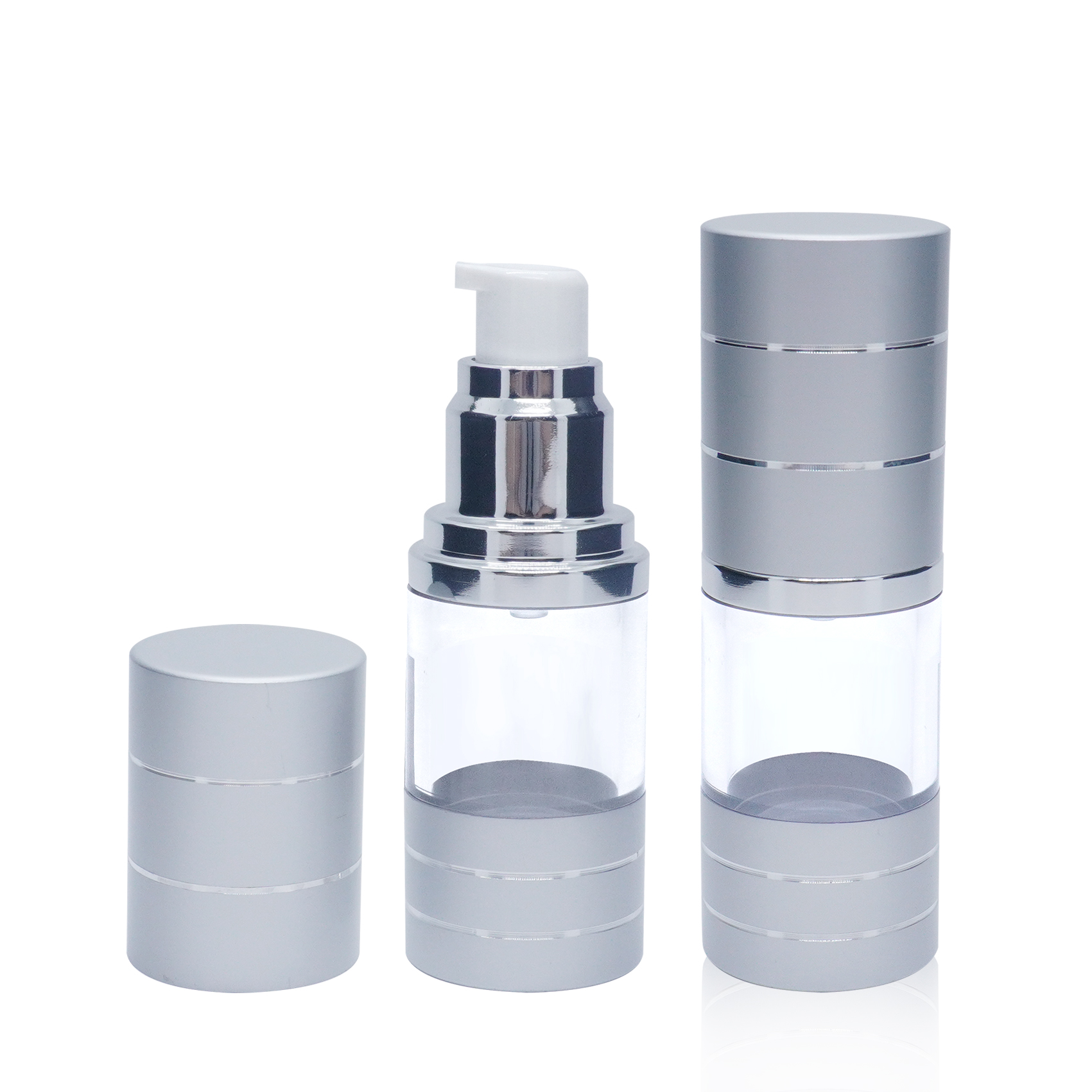 15ml Aluminum Transparent Vacuum Bottle Cosmetic Bottle