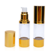 30ml Aluminium Transparent Gold Vacuum Bottle Dispenser Pump Bottle