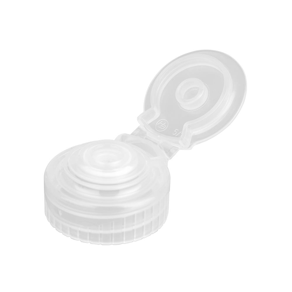 Factory Plastic Clear Flip Top Cap 28 400