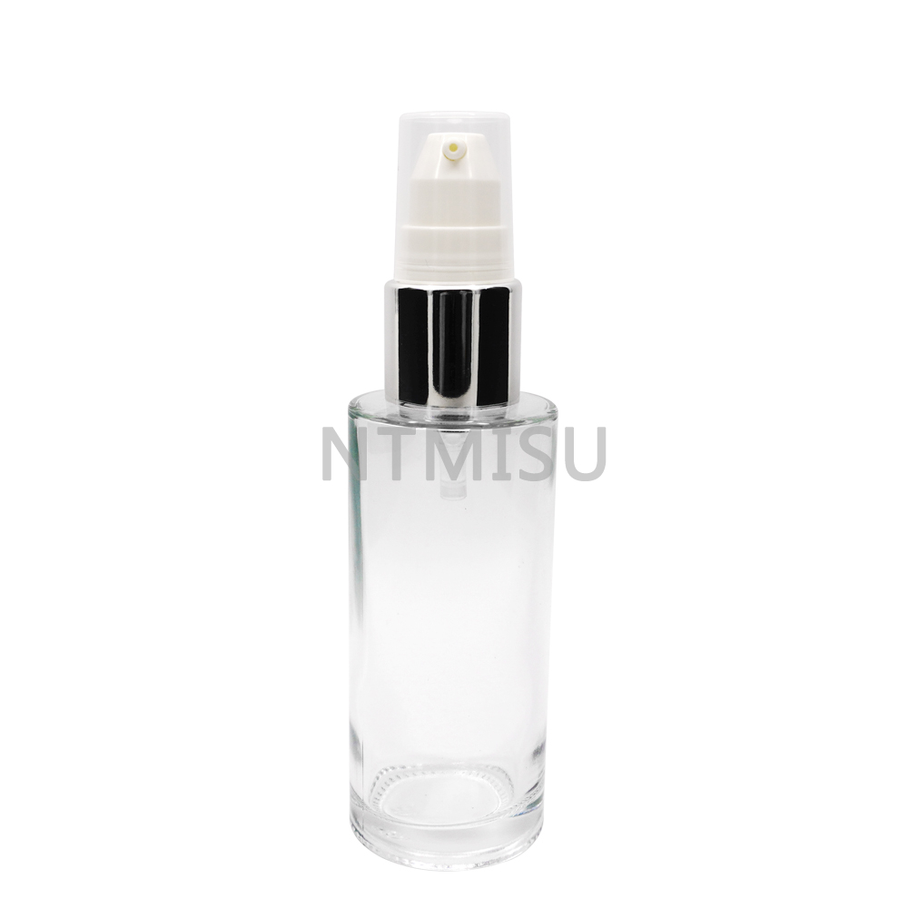 18 410 Bright Silver Aluminum Serum Pump with Half Cover