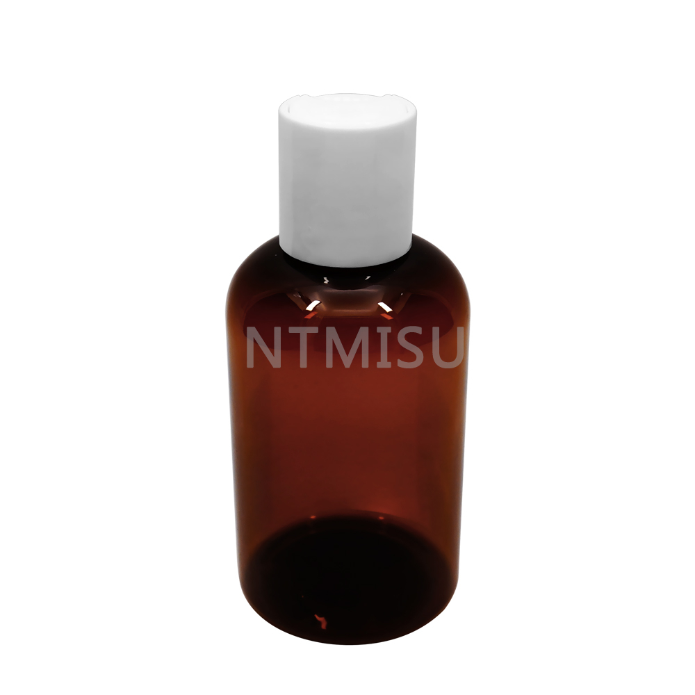 50ml 100ml Empty Amber Plastic PET Bottle for Cosmetic Packaging