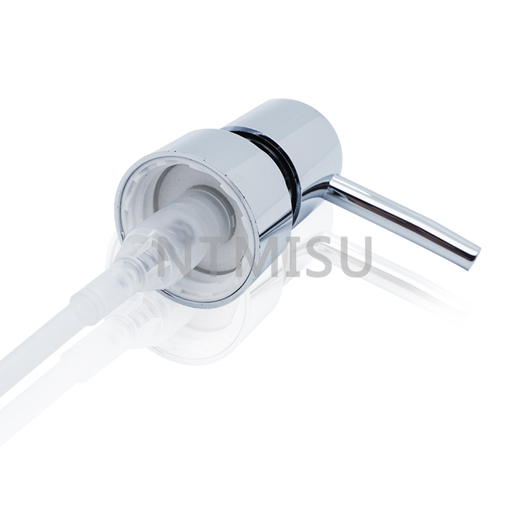 28 410 Aluminum Body Shiny Silver Lotion Pump
