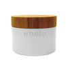 250g Plastic Double Wall Cream Jar with Bamboo Lids for Skin Care