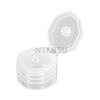 Clear Plastic Smooth Polygon Flip Top Cap